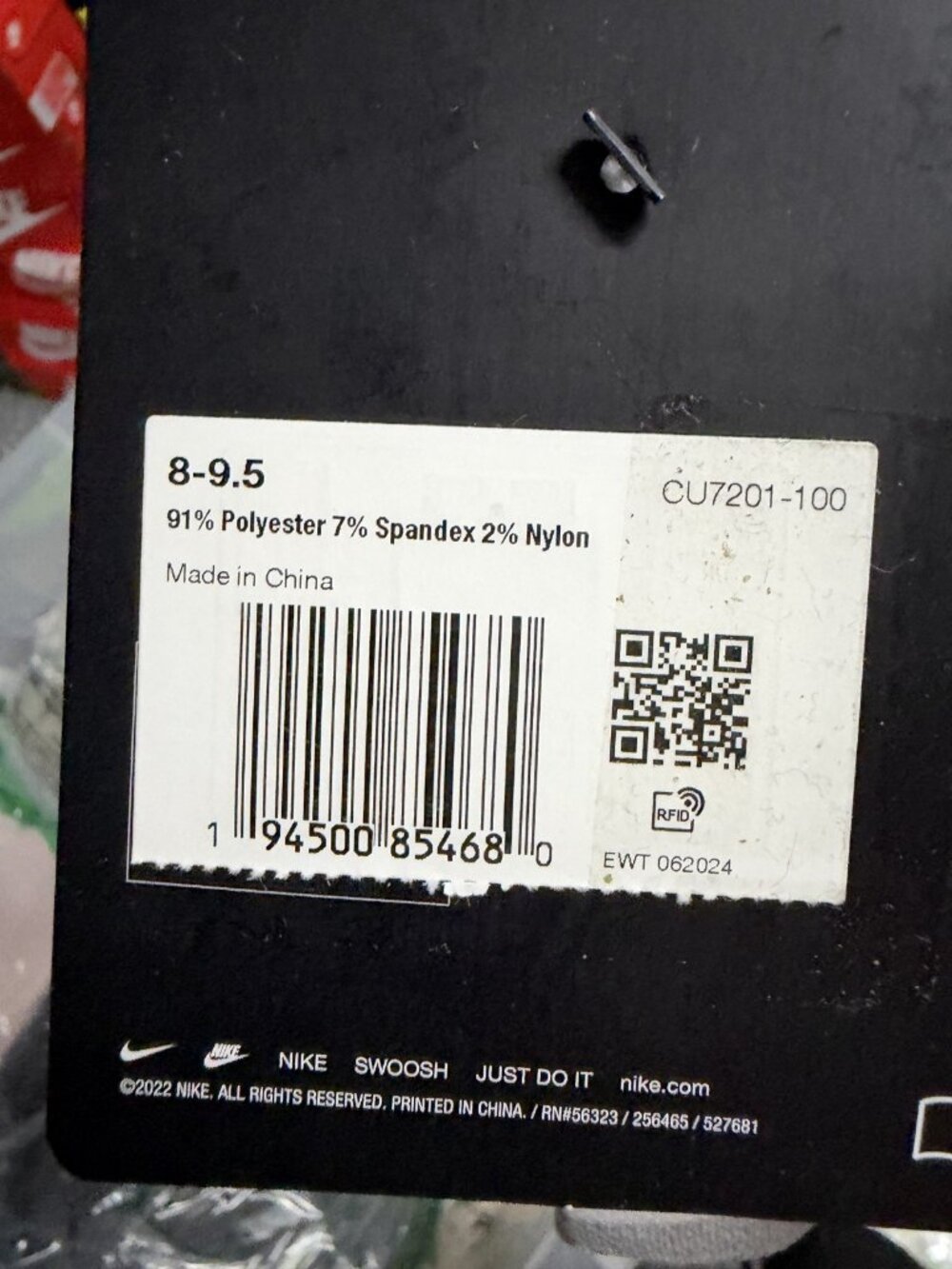 Nike Spark Lightweight Socks CU7201-100 8-9.5 NWT